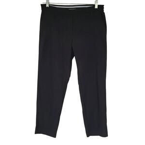 Zac & Rachel Chino Pants Womens Size 10 Black Pull On Stretch Flat Front